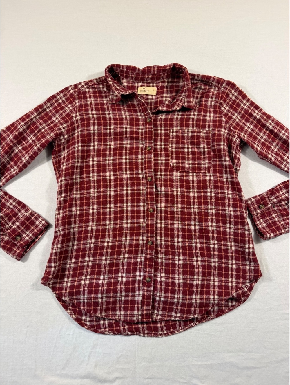 Hollister Women's Plaid Button-Up Shirt Size S